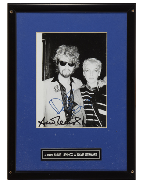 Eurythmics signed poster and photograph. at Whyte's Auctions