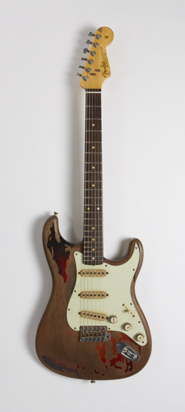 Rory Gallagher Fender Stratocaster replica guitar with his original warm-up amplifier. at Whyte's Auctions