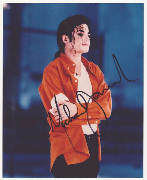 Michael Jackson, signed photograph 1991 and Time magazine Special Edition. at Whyte's Auctions