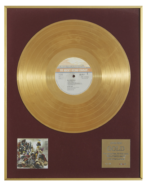 Elton John  Reg Strikes Back" Gold Disc." at Whyte's Auctions