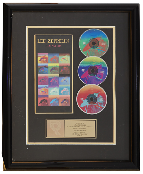 Led Zeppelin and Bad Company Sales Awards presentation discs. at Whyte's Auctions