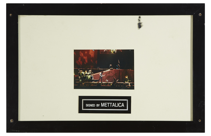 Metallica signed photograph. at Whyte's Auctions