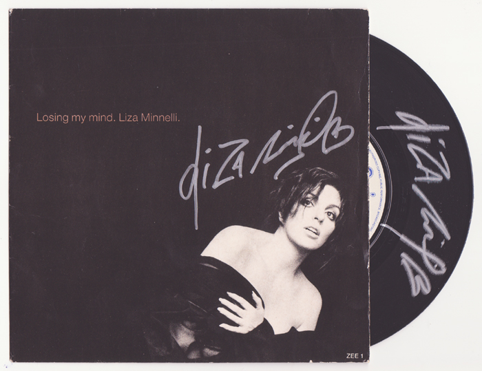 Liza Minnelli. Losing My Mind signed vinyl 45. at Whyte's Auctions
