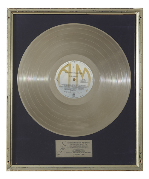 The Police. Platinum Disc award 1981. at Whyte's Auctions