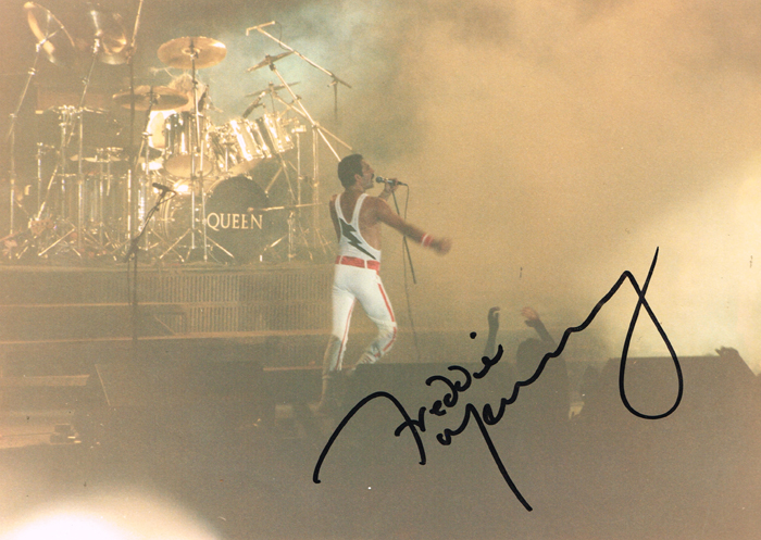 Queen. Freddie Mercury signed photograph, Dublin. at Whyte's Auctions