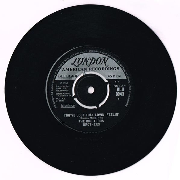 Righteous Brothers and other 45s at Whyte's Auctions
