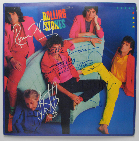 Rolling Stones signed Dirty Work album. at Whyte's Auctions