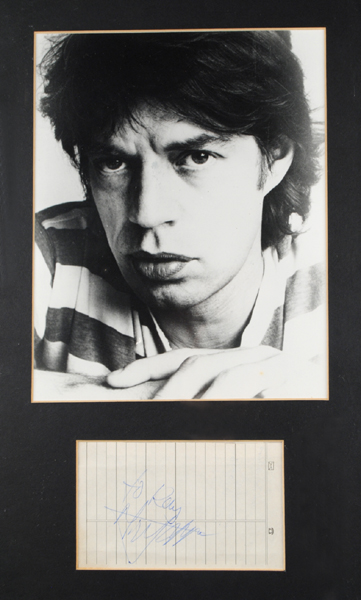 Mick Jagger: Framed autograph<R><R> at Whyte's Auctions