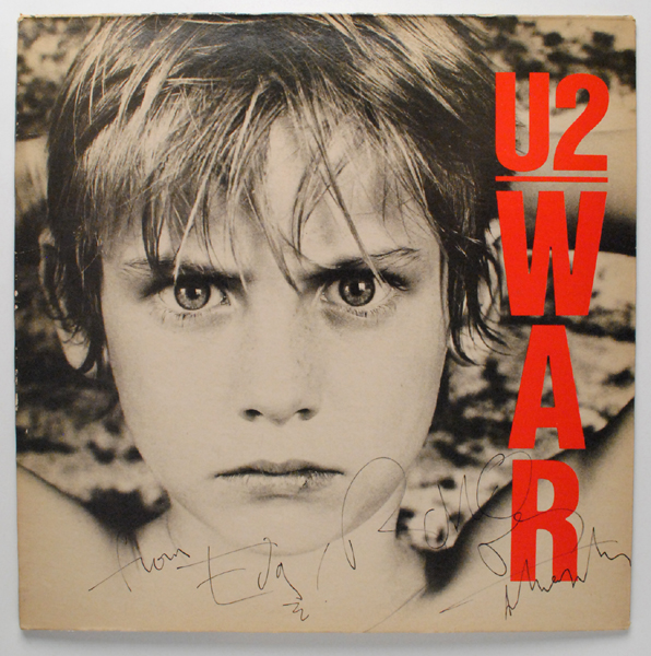 U2. Signed War vinyl album. at Whyte's Auctions