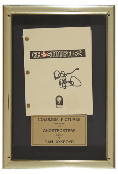Ghostbusters" film script autographed by Dan Akroyd." at Whyte's Auctions