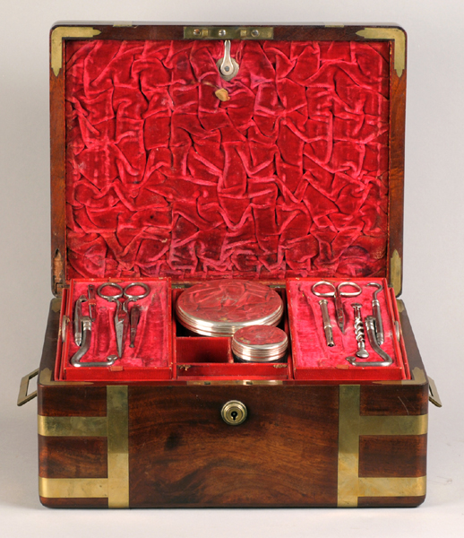 A campaign dressing chest at Whyte's Auctions