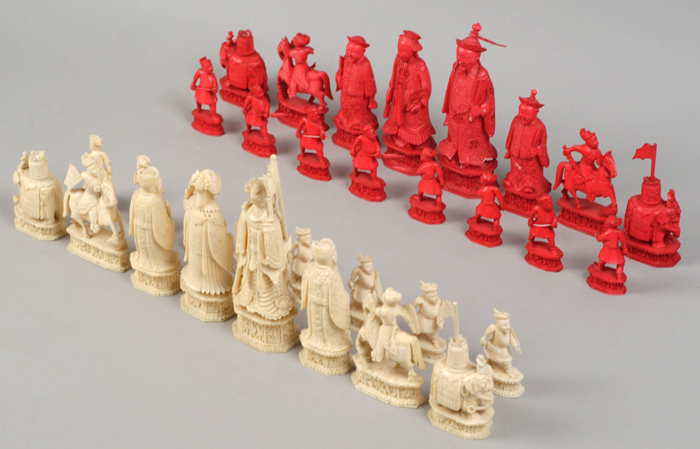 A 19th century Cantonese ivory sculptural chess set at Whyte's Auctions