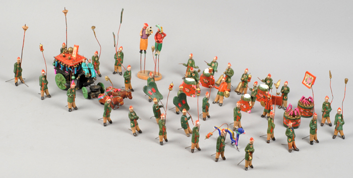 Chinese Wedding Procession, clay figures at Whyte's Auctions