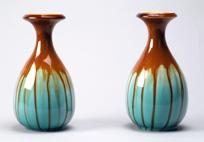 Pair of Arts & Crafts vases by Vodrey, Dublin (2) at Whyte's Auctions