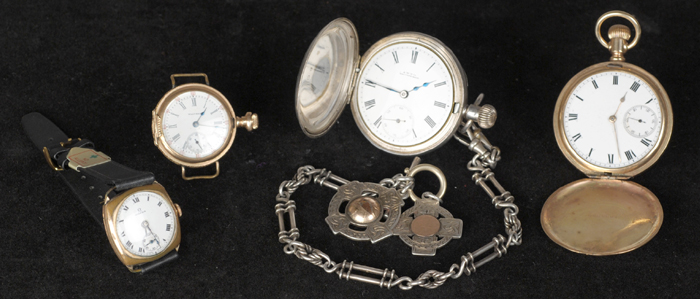 A Waltham & Co. half-hunter and three other watches (4) at Whyte's Auctions