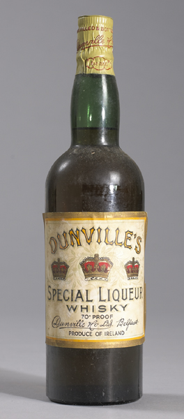 A 16 ounce bottle of Dunville's Three Crowns "Special Liqueur" Whisky at Whyte's Auctions