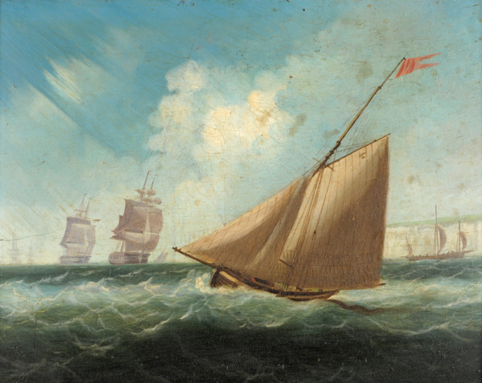 Painting: 'Brig off the Coast' at Whyte's Auctions