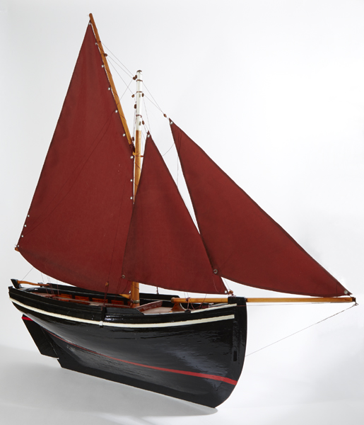 A scratch-built model of a Galway hooker at Whyte's Auctions