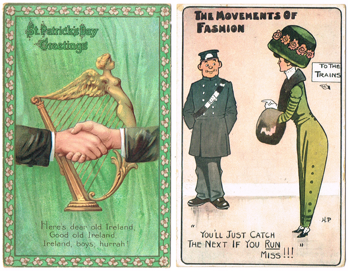 Early 20th century postcards, two albums. at Whyte's Auctions