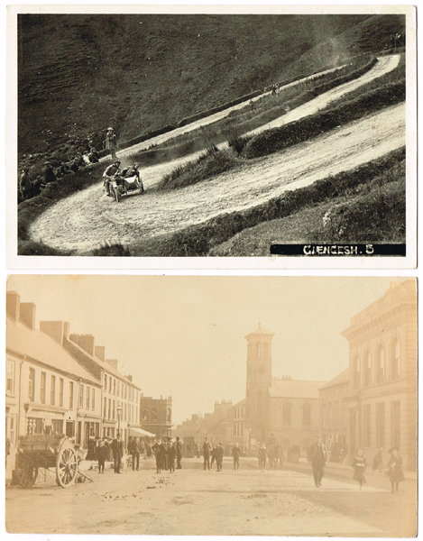 1939 (October 26) Motor Bike Trials, Glengesh, Ardara photographic postcard. at Whyte's Auctions