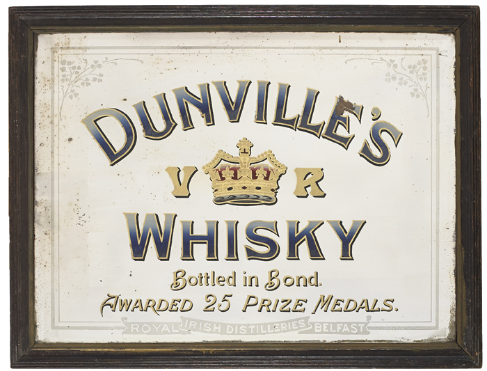 A Victorian Dunville's Whisky Mirror at Whyte's Auctions