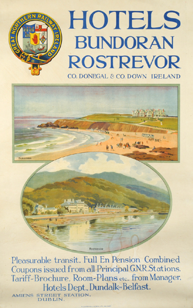 1950s Great Northern Railway Poster, Bundoran & Rostrevor at Whyte's Auctions
