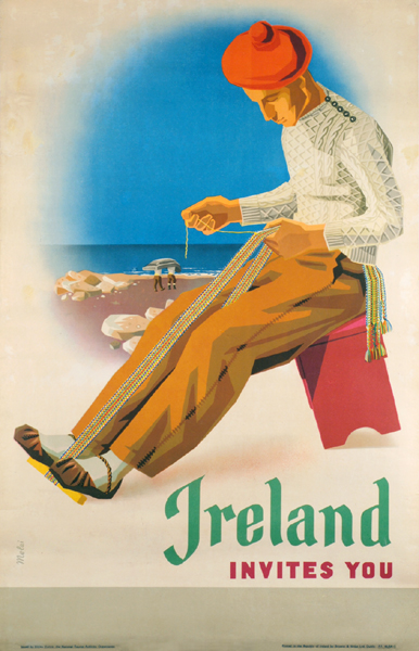 1950s Guus Melai, Ireland Invites You, Fogra Failte travel poster at Whyte's Auctions