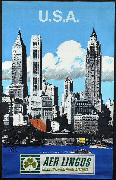 c. 1960 Aer Lingus New York Poster at Whyte's Auctions