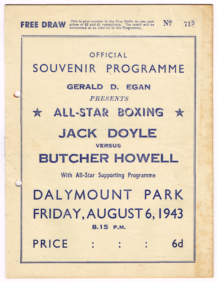 1940s Boxing Programmes at Whyte's Auctions