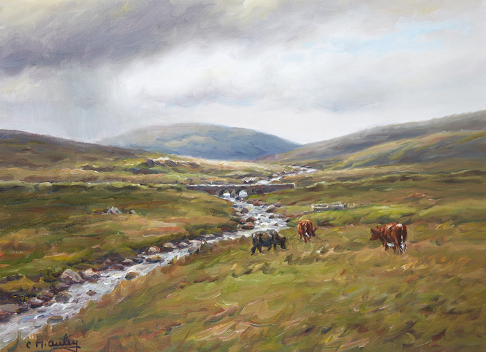 LANDSCAPE WITH CATTLE BY A STREAM by Charles J. McAuley RUA ARSA (1910-1999) at Whyte's Auctions