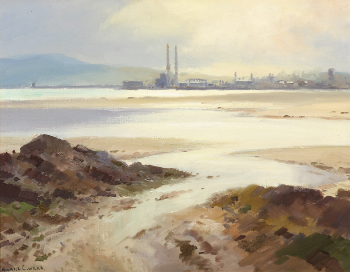 ACROSS DUBLIN BAY FROM RED ROCK, COUNTY DUBLIN by Maurice Canning Wilks RUA ARHA (1910-1984) at Whyte's Auctions