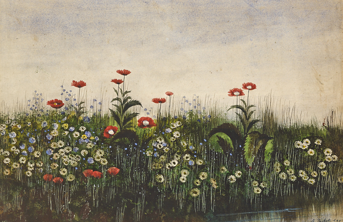 BANK OF WILD FLOWERS by Andrew Nicholl RHA (1804-1886) at Whyte's Auctions