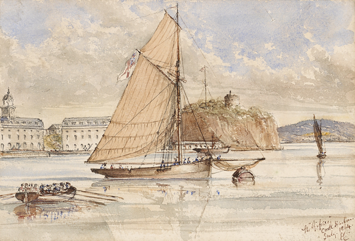 THE 'GIPSEE', CORK HARBOUR, 1864 by John Corbett (1822-1893) at Whyte's Auctions