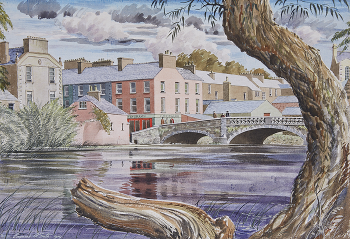 THE BRIDGE AT BOYLE, CO. ROSCOMMON, 1949 by Raymond McGrath PRHA (1903-1977) at Whyte's Auctions
