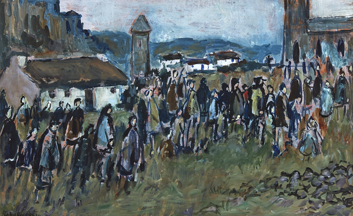 CHURCHGOERS, KERRY by Gladys Maccabe MBE HRUA ROI FRSA (1918-2018) at Whyte's Auctions