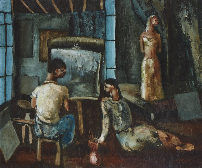 STUDIO INTERIOR by Daniel O'Neill (1920-1974) at Whyte's Auctions