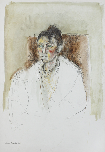 PORTRAIT OF A WOMAN, 1965 by Brian Bourke HRHA (b.1936) at Whyte's Auctions