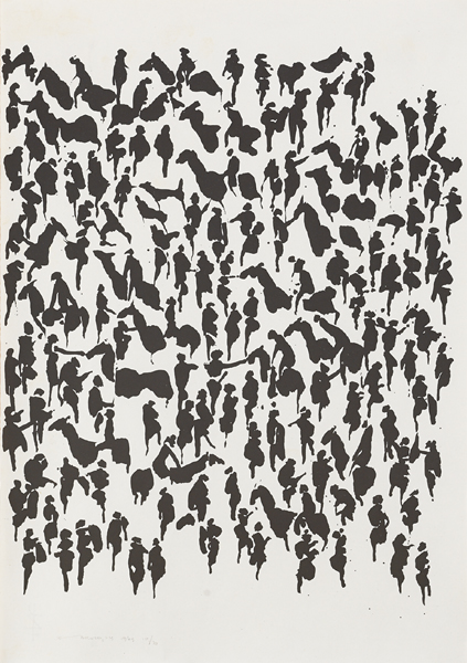 THE T�IN. MEN AND HORSES, 1969 by Louis le Brocquy HRHA (1916-2012) at Whyte's Auctions