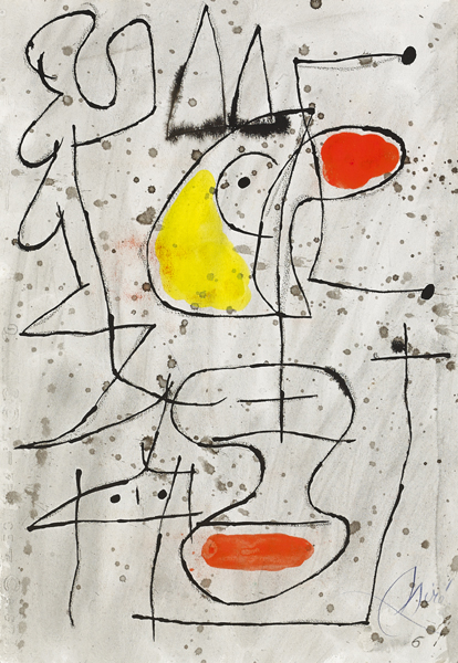 LE COURTISAN GROTESQUE (NO. 6), 1965 by Joan Miró (Spanish, 1893-1983) (Spanish, 1893-1983) at Whyte's Auctions