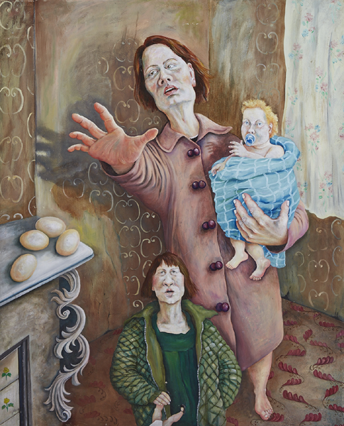 INTERIOR WITH FAMILY, 1993 by Rita Duffy PRUA (b.1959) PRUA (b.1959) at Whyte's Auctions