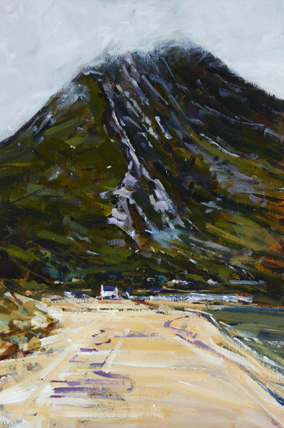 DUGORT BEACH, ACHILL ISLAND, CO. MAYO by Michael Hanrahan (b.1951) at Whyte's Auctions