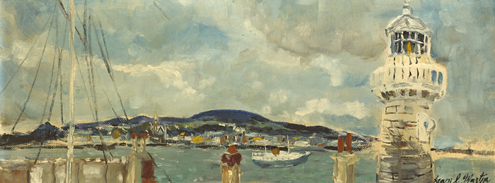 DUN LAOGHAIRE HARBOUR by Liam C. Martin (1934-1998) at Whyte's Auctions