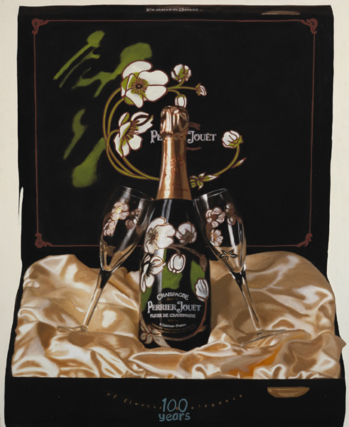 STILL LIFE WITH CHAMPAGNE BOTTLE by Steve Alan Kaufman (American, 1960-2010) at Whyte's Auctions