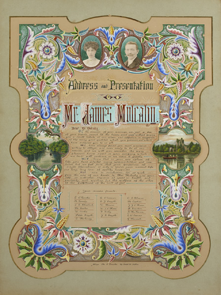 Late 19th Century Illuminated Address and Presentation to James Mulcahy at Whyte's Auctions