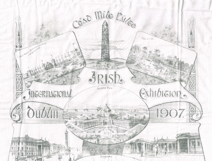 1907 Dublin, The Irish International Exhibition, souvenir handkerchief. at Whyte's Auctions