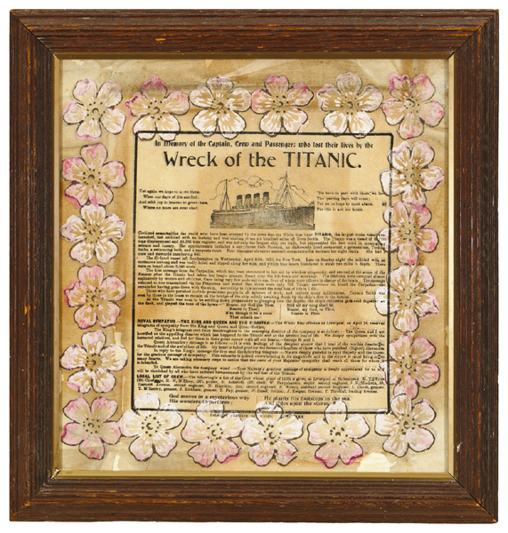 1912. Wreck of The Titanic" memoriam print ." at Whyte's Auctions