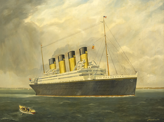 James MacDonald oil painting: Britannic at Sail at Whyte's Auctions