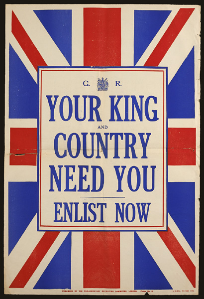 1914 Your King and Country Need You - Enlist Now at Whyte's Auctions