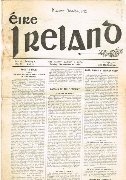 1914 'Ireland' Newspaper at Whyte's Auctions