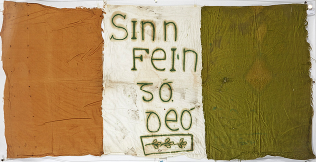 1916 A Sinn Fein Tricolour Flag flown over one of the buildings occupied by the Irish Volunteers during the Rising. at Whyte's Auctions